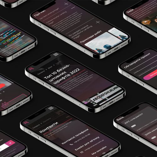 Розробка UI/UX дизайну для веб студія - Romanow Web Studio