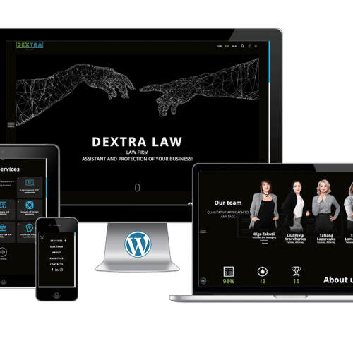 Creation of a website for the legal company LLC Dextra